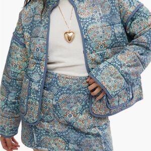 Free People Floral Quilted Jacket